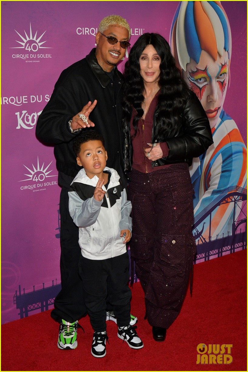 Cher & Boyfriend Alexander 'AE' Edwards Bring His Son Slash to Cirque