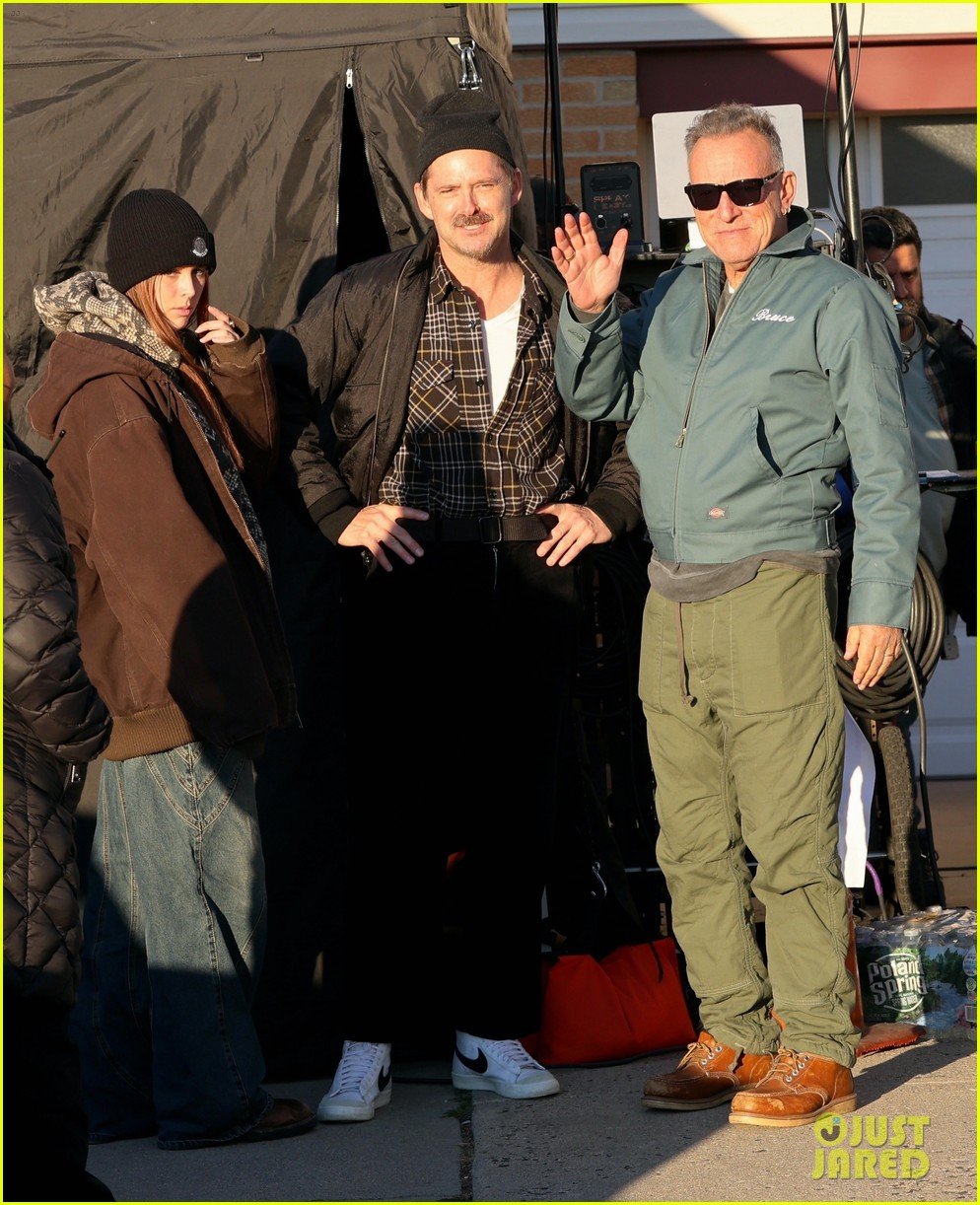 Odessa Young on set of Springsteen Deliver Me From Nowhere