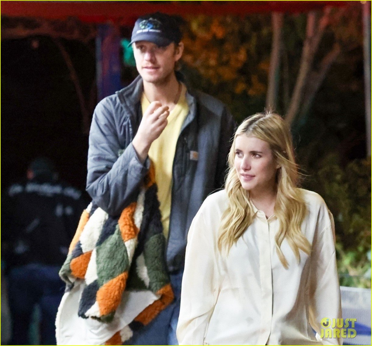 Emma Roberts & Fiancé Cody John Meet Up with Friends for Dinner Photo