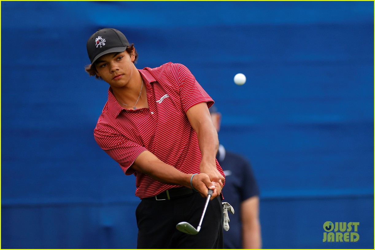 Tiger Woods Celebrates Son Charlie Woods Making First HoleinOne at(02)