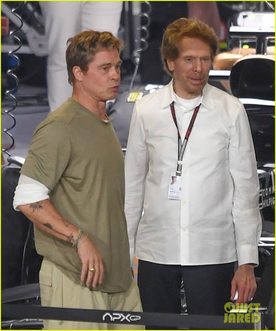Brad Pitt Arrives on Set to Film Scenes for 'F1' Movie in Abu Dhabi