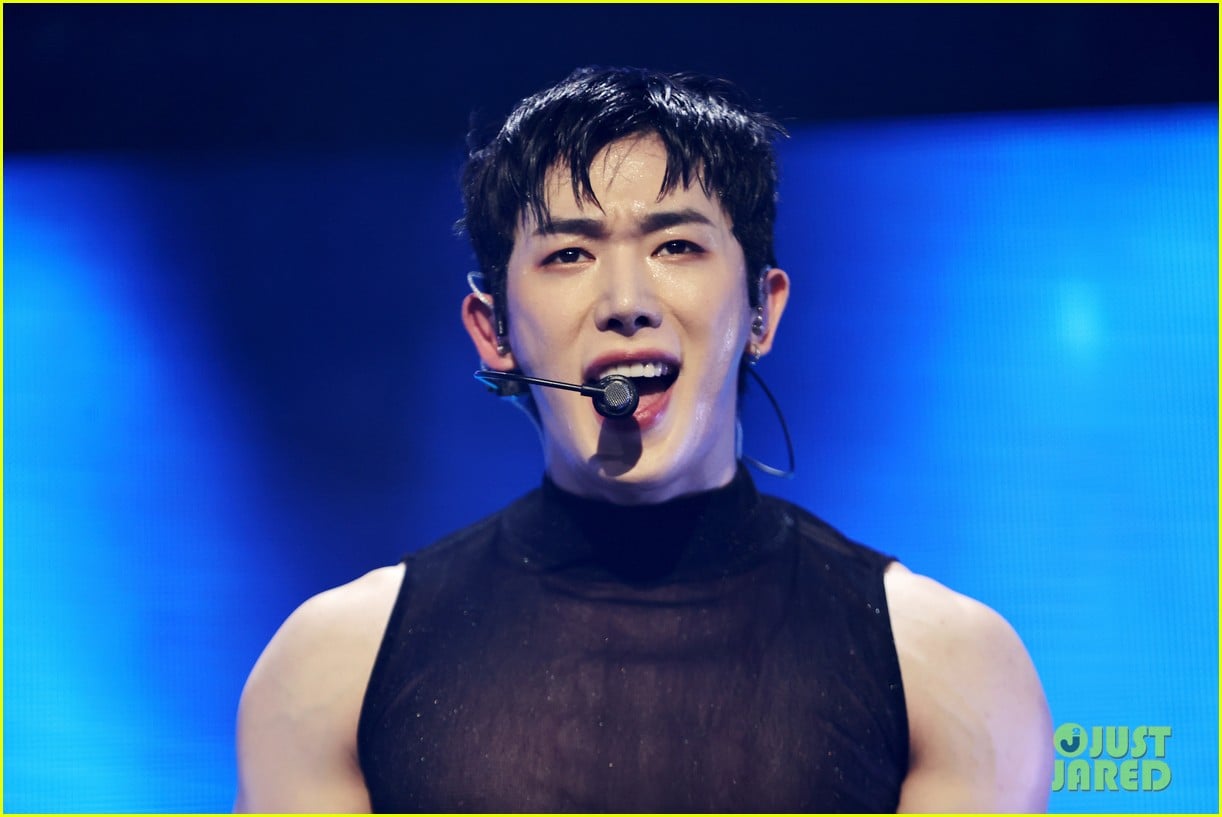 K-Pop Star Wonho Bares Muscles in Sheer Tank at Jingle Ball Tour's