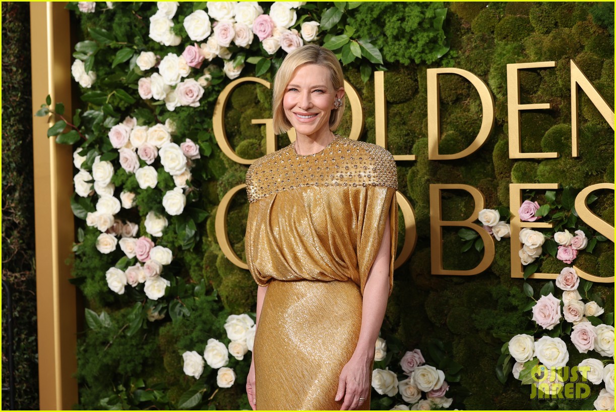 Cate Blanchett is Dripping in Gold at Golden Globes 2025, Rewears Same