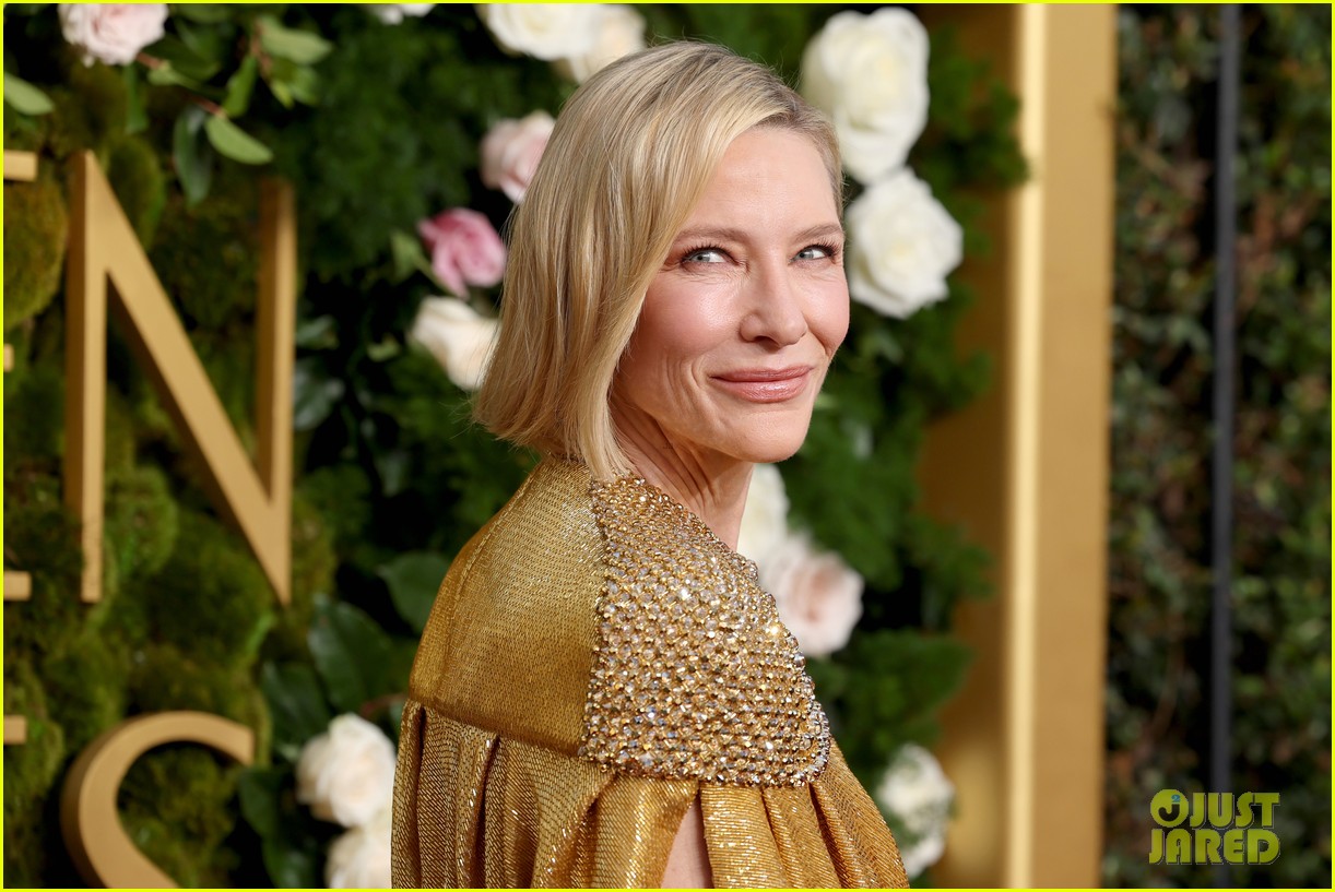 Cate Blanchett is Dripping in Gold at Golden Globes 2025, Rewears Same