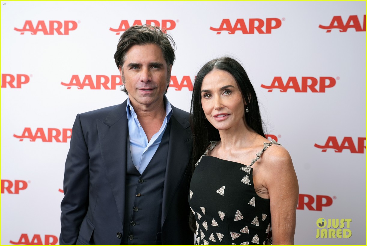 Demi Moore & John Stamos Have 'General Hospital' Reunion at AARP Movies