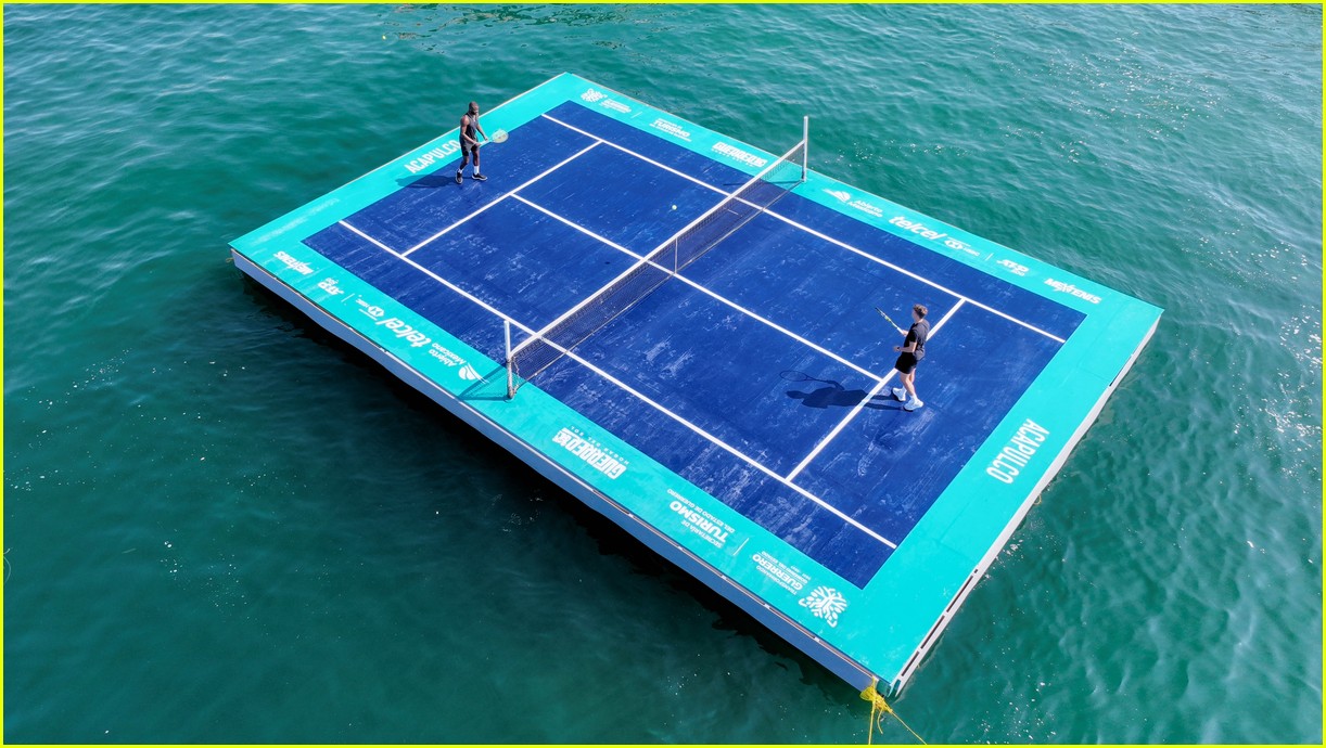 Frances Tiafoe & Holger Rune Play on Floating Tennis Court in Stunning ...