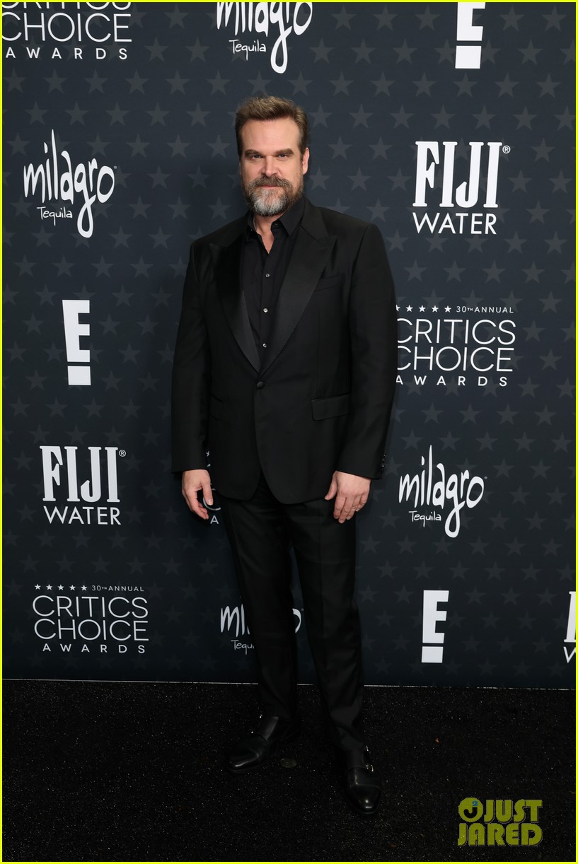 David Harbour Goes Without Wedding Ring At Critics Choice Awards 2025 David Harbour At Critics Choice Awards 04