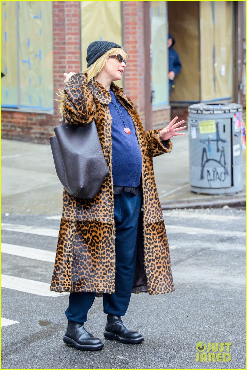 Pregnant Jennifer Lawrence Covers Her Baby Bump in Bold Leopard Print