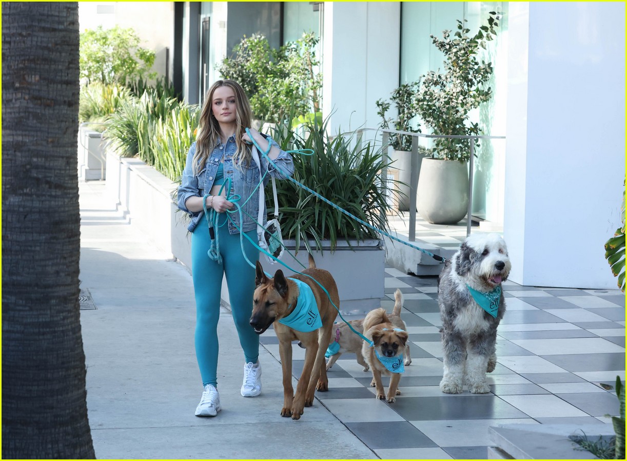 Joey King Walks Rescue Dogs in L.A. Before Her e.l.f. Cosmetics Puppy