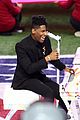 jon batiste performs rousing rendition of national anthem at super bowl 2025 03