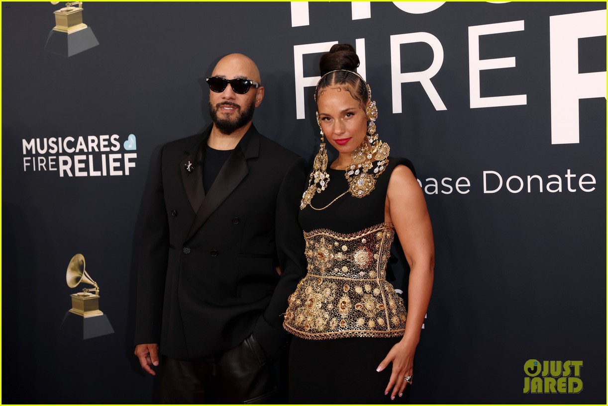 Alicia Keys Gets Support from Husband Swizz Beatz at Grammys 2025