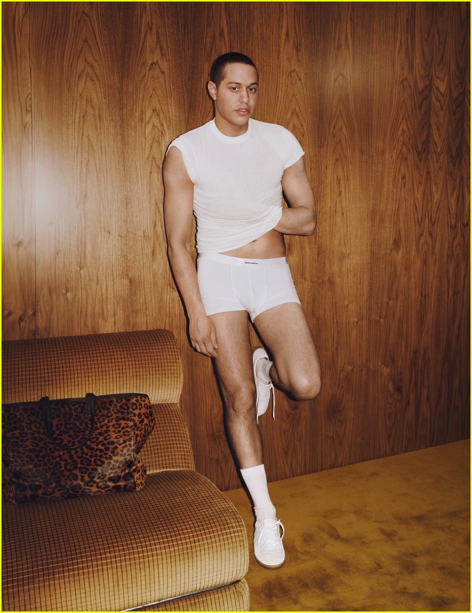 Pete Davidson Goes Tattoo-Free While Posing in His Underwear for New Reformation Campaign: Photo
