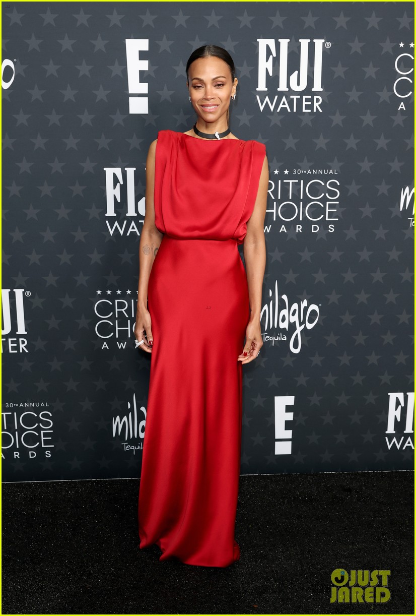 Zoe Saldana is Ravishing in Red at Critics Choice Awards 2025 with(02)