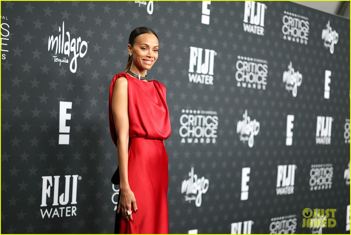 Zoe Saldana is Ravishing in Red at Critics Choice Awards 2025 with