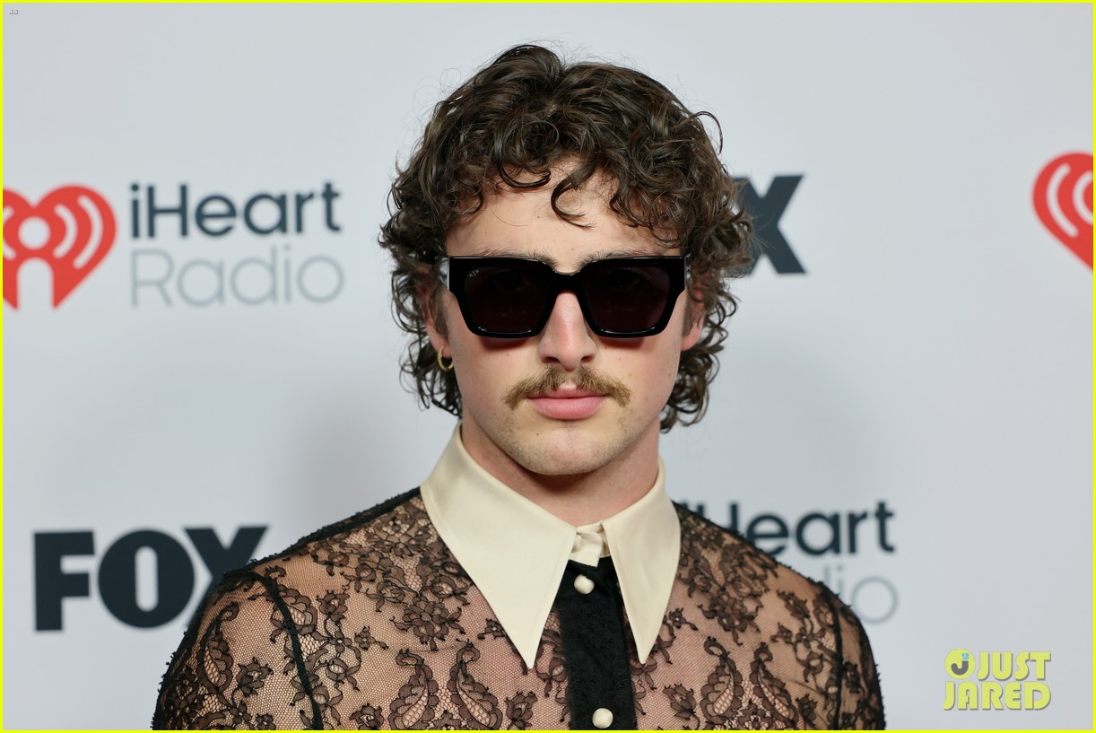 Benson Boone Wears a Sheer Lace Top at the iHeartRadio Music Awards