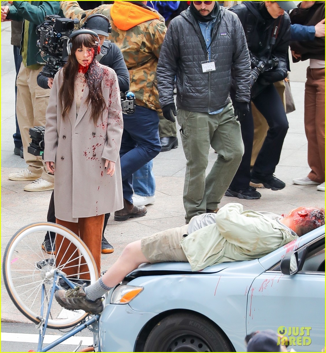 Dakota Johnson Gets Covered in Blood While Filming 'Verity' Movie Set