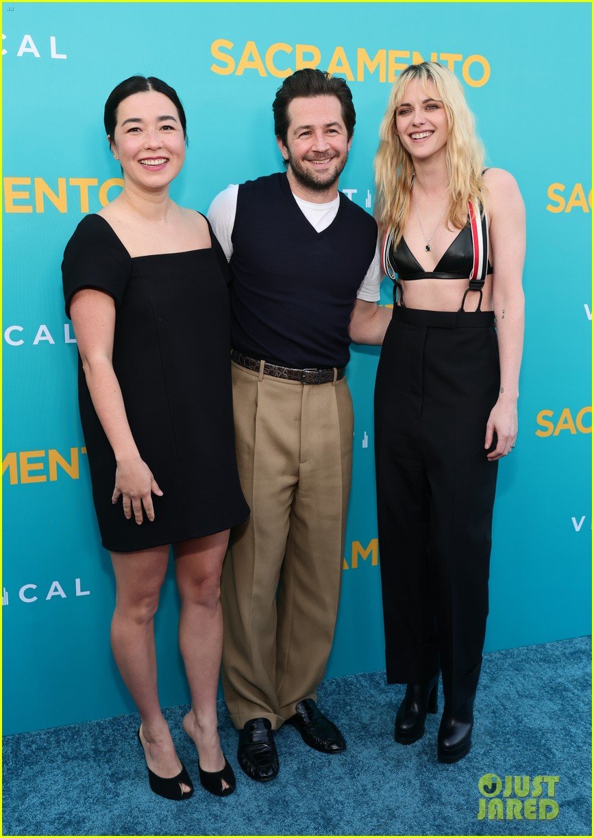 Kristen Stewart Wears Bra Top & Suspenders to 'Sacramento' Premiere