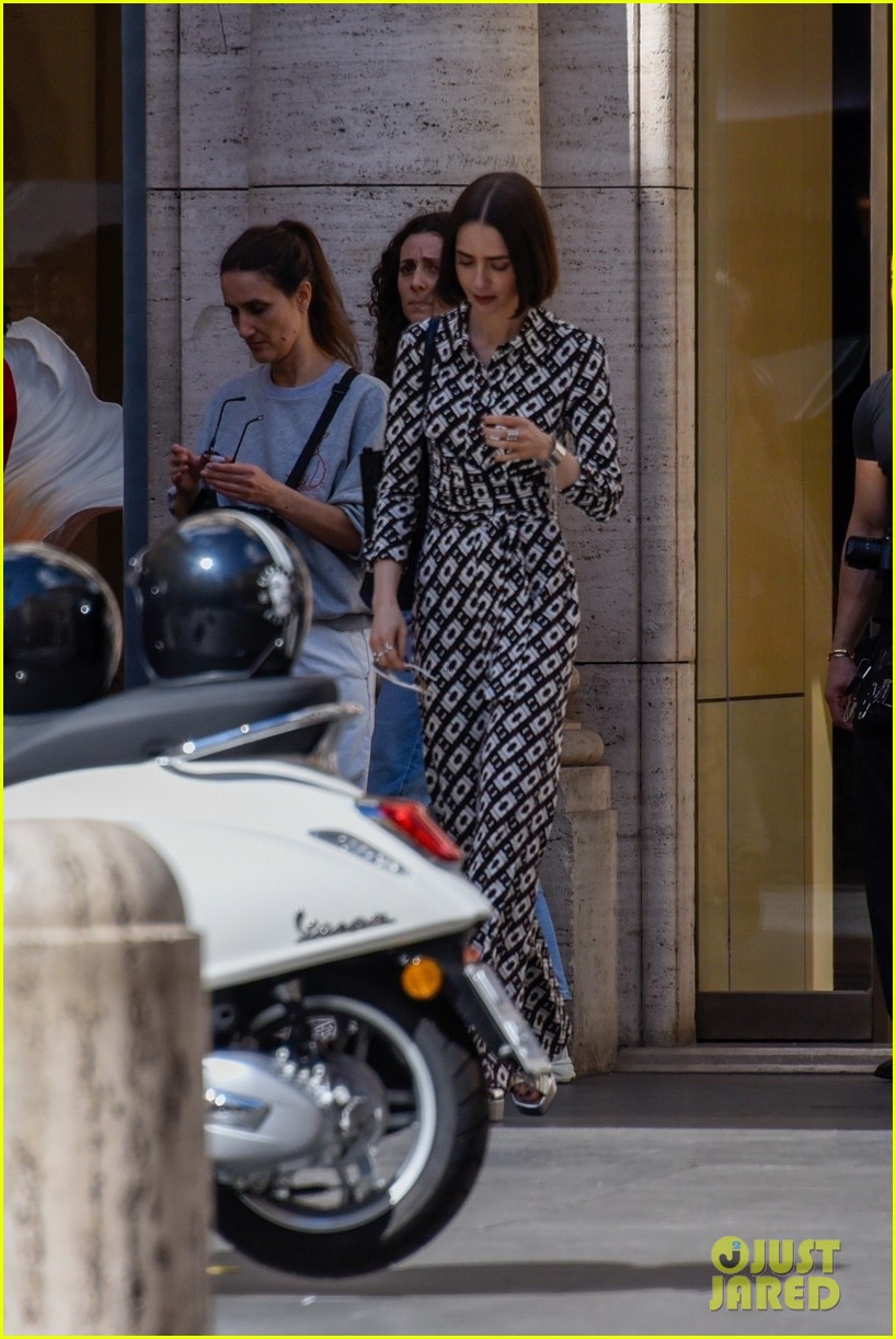 Lily Collins & Eugenio Franceschini Begin Filming 'Emily in Paris