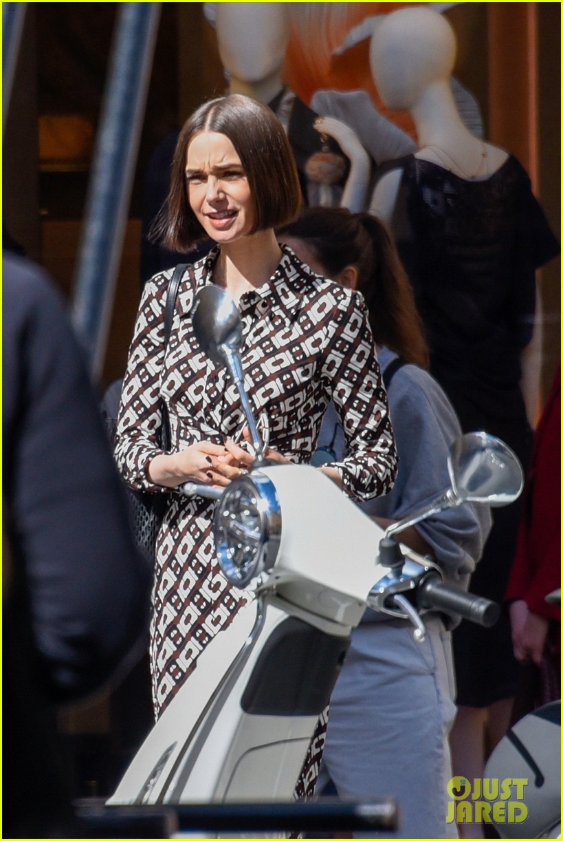 Lily Collins & Eugenio Franceschini Begin Filming 'Emily in Paris
