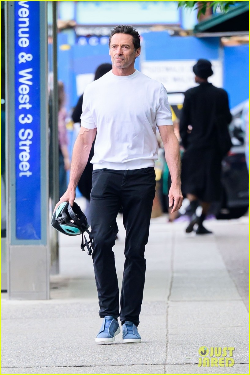 Hugh Jackman Spotted Heading to His OffBroadway Show in NYC Shortly
