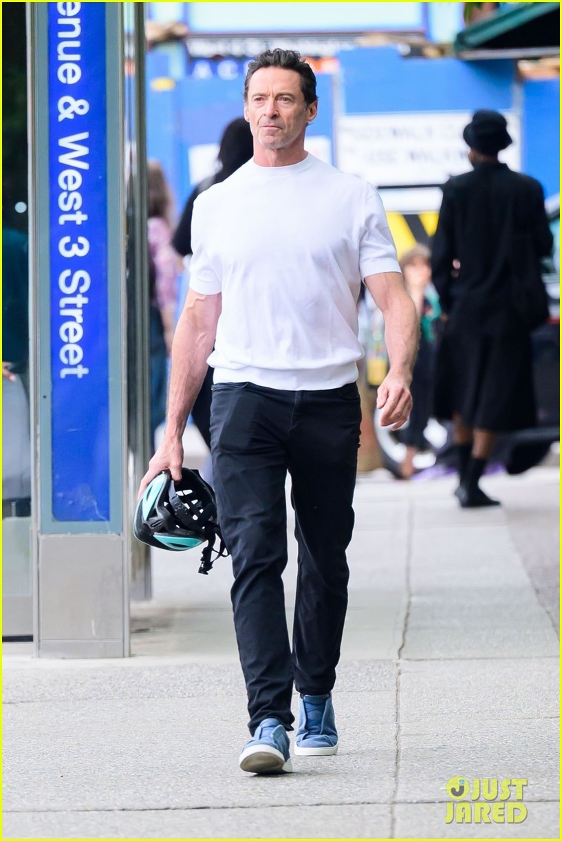 Hugh Jackman Spotted Heading to His OffBroadway Show in NYC Shortly