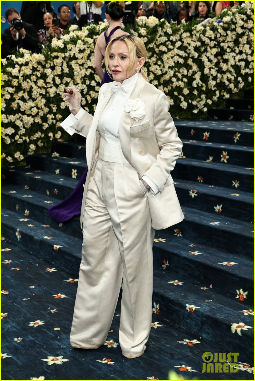 Madonna Suits Up With a Cigar for the Met Gala 2025 Red Carpet Photo