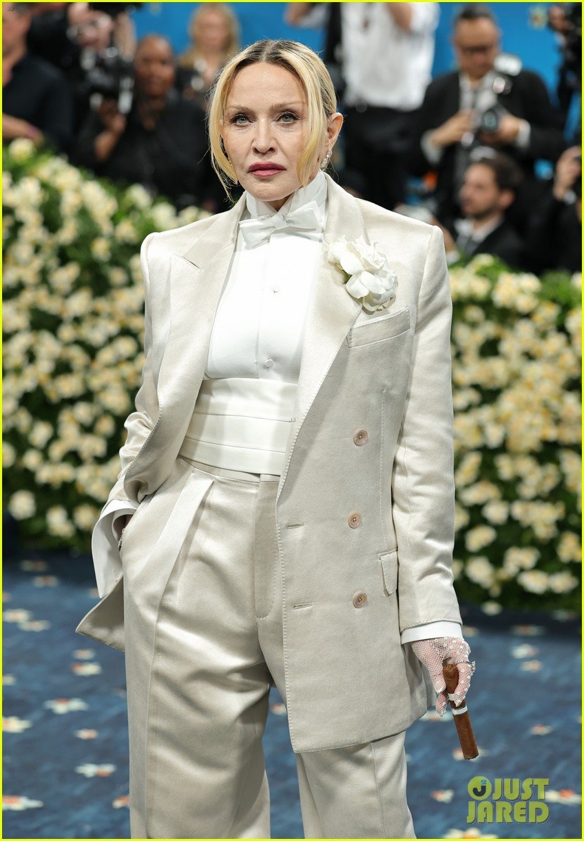 Madonna Suits Up With a Cigar for the Met Gala 2025 Red Carpet Photo