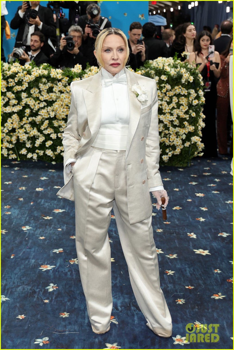 Madonna Suits Up With a Cigar for the Met Gala 2025 Red Carpet Photo