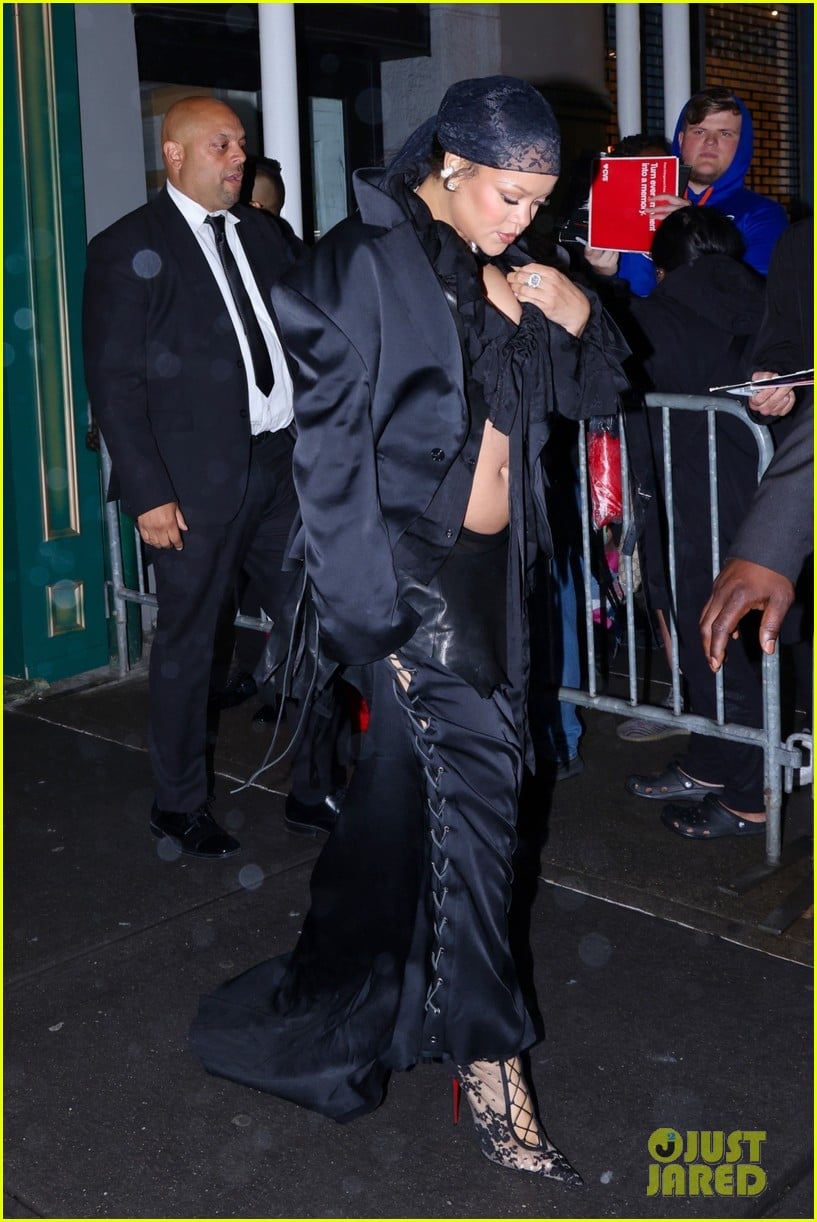 Rihanna Bares Baby Bump for Met Gala After Party Look at AAP Rocky's