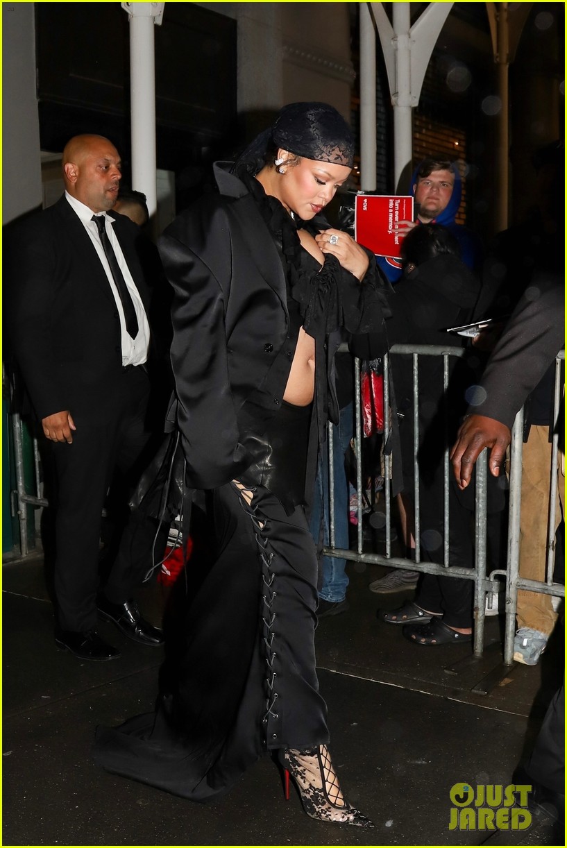 Rihanna Bares Baby Bump for Met Gala After Party Look at AAP Rocky's