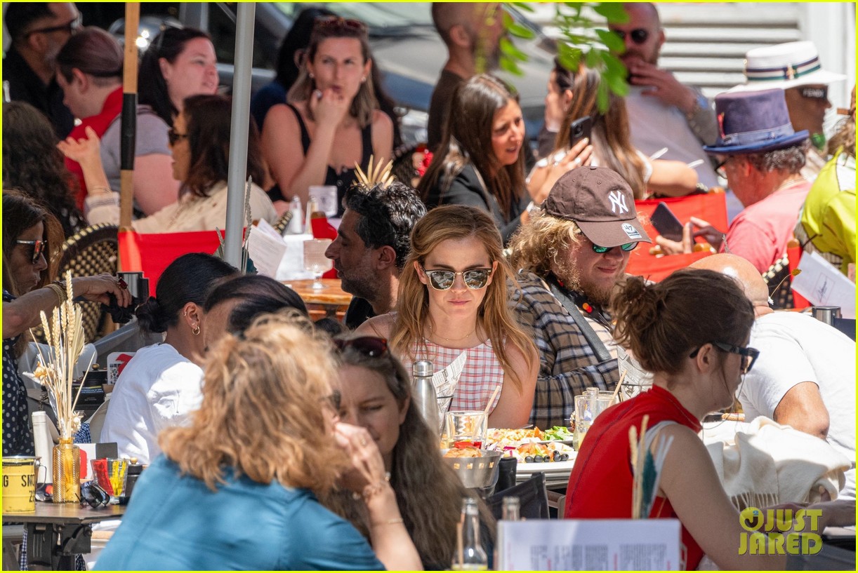 Emma Watson Dines with Human Rights Activist Hassan Akkad in Rare