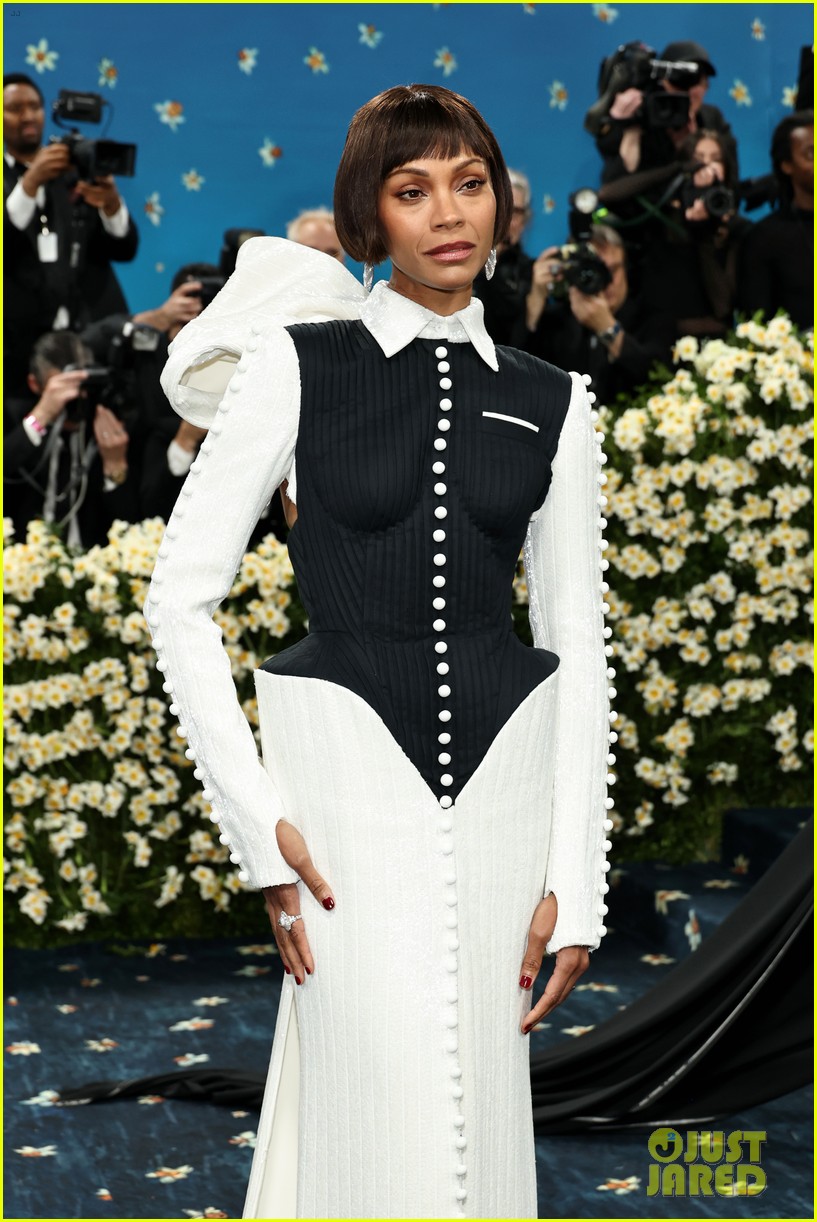 Zoe Saldana Wears Structured Thom Browne Dress to Met Gala 2025: Photo ...