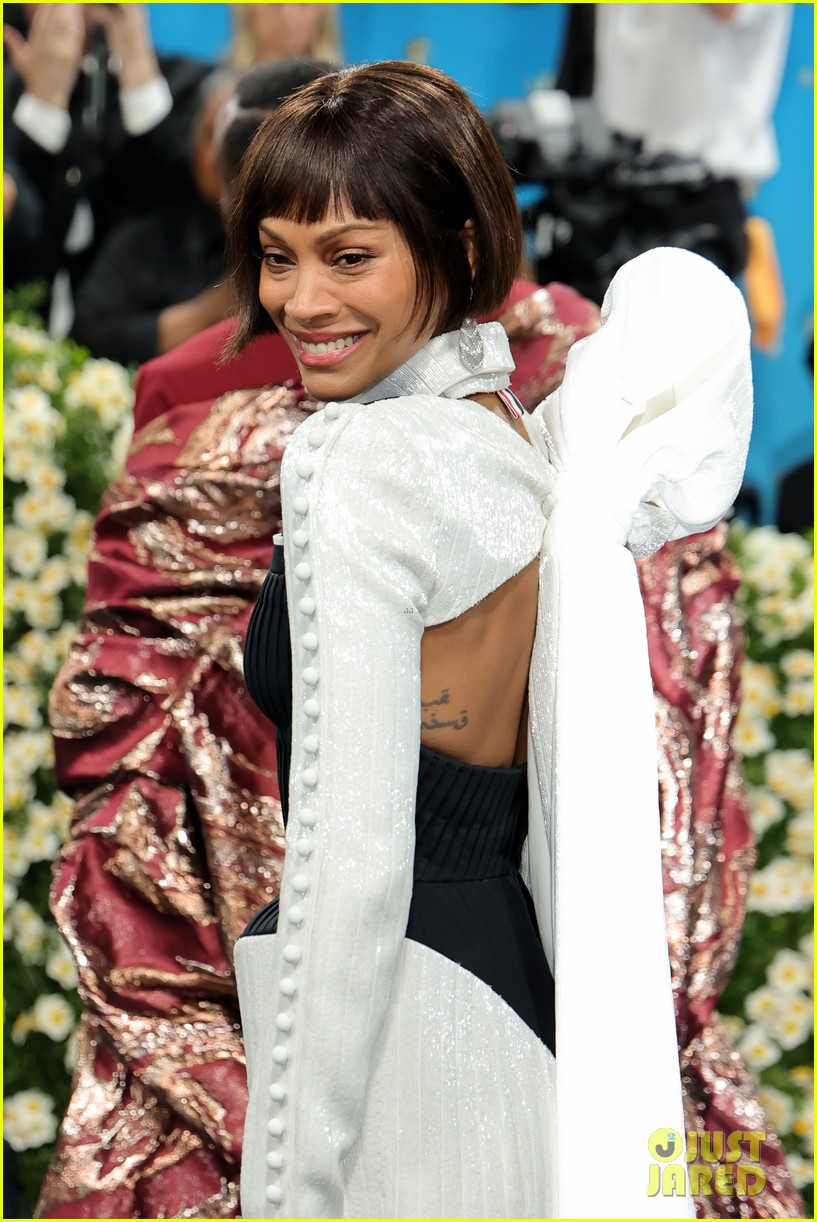 Zoe Saldana Wears Structured Thom Browne Dress to Met Gala 2025: Photo ...