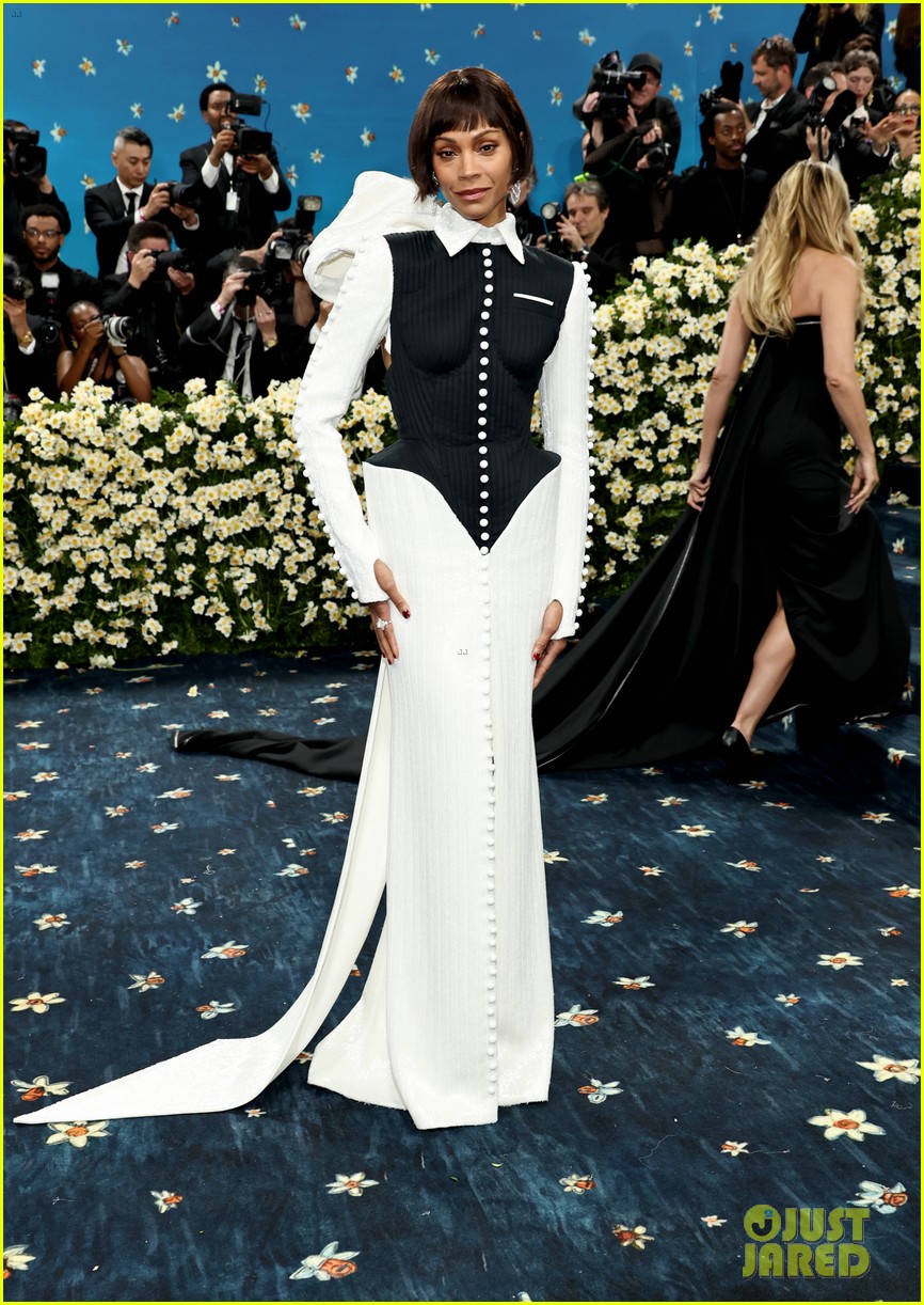 Zoe Saldana Wears Structured Thom Browne Dress to Met Gala 2025: Photo ...