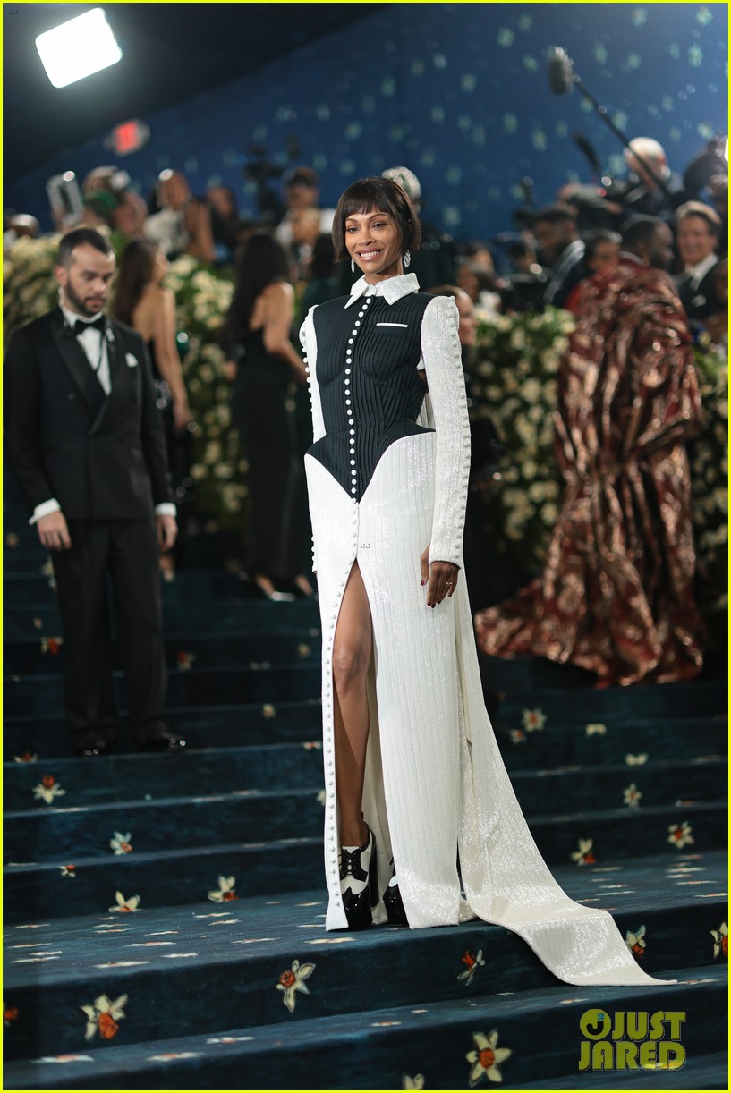 Zoe Saldana Wears Structured Thom Browne Dress to Met Gala 2025: Photo ...
