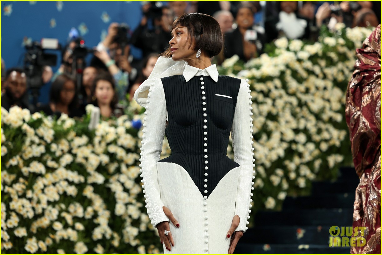 Zoe Saldana Wears Structured Thom Browne Dress to Met Gala 2025: Photo ...