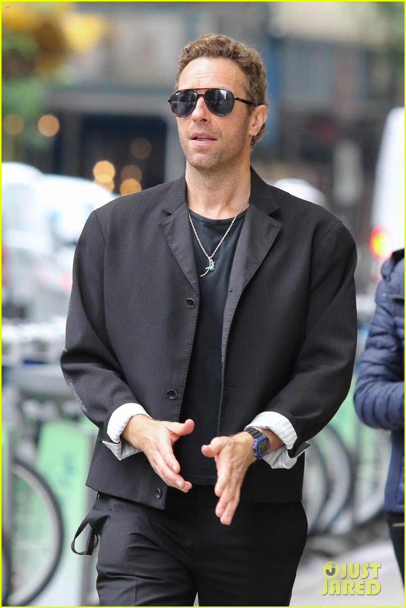 Chris Martin & Son Moses Spotted Hanging Out in NYC After Father's Day