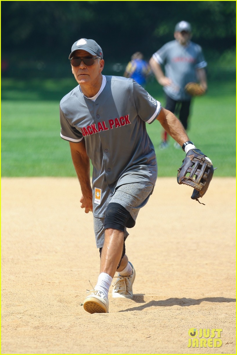 Clooney Plays In Another Broadway Softball Game During His Final