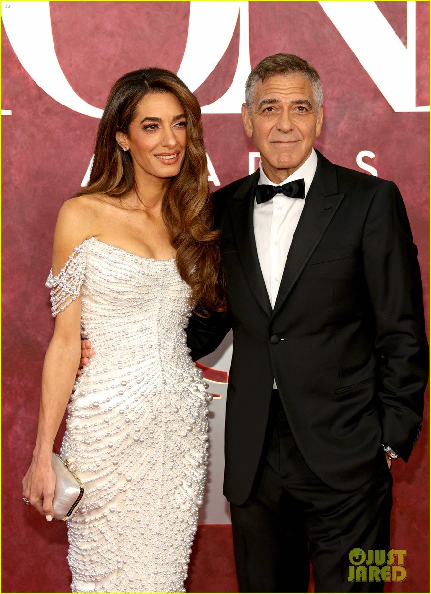 Clooney Gets Wife Amal's Support at Tony Awards 2025 As First