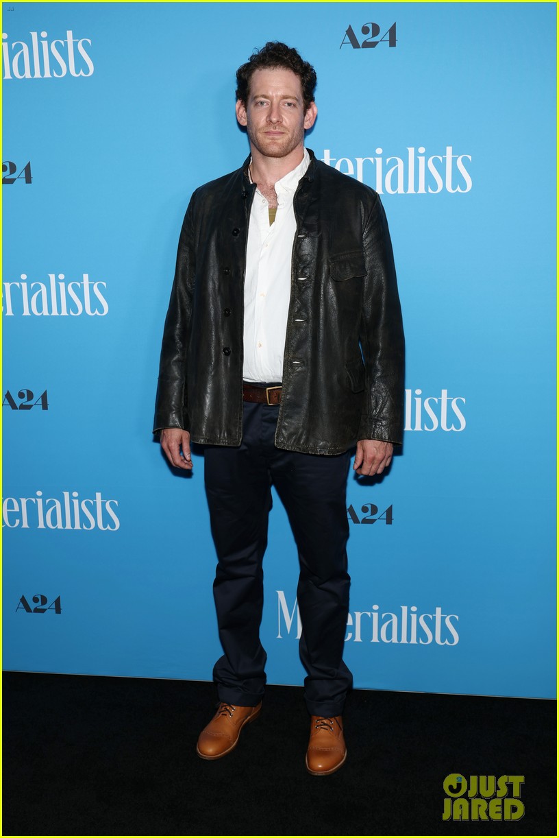 Chris Evans & Dakota Johnson Kiss Pedro Pascal Cutout at 'Materialists ...