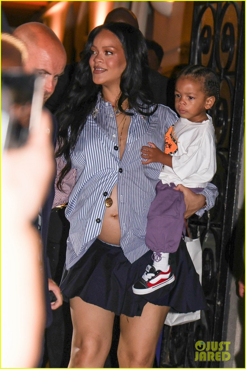 Rihanna & AAP Rocky Bring Their Son Riot to His AWGE Fashion Show in