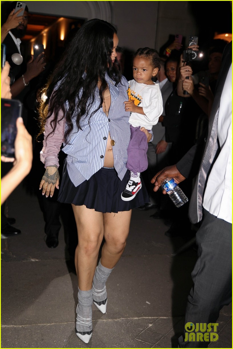 Rihanna & AAP Rocky Bring Their Son Riot to His AWGE Fashion Show in