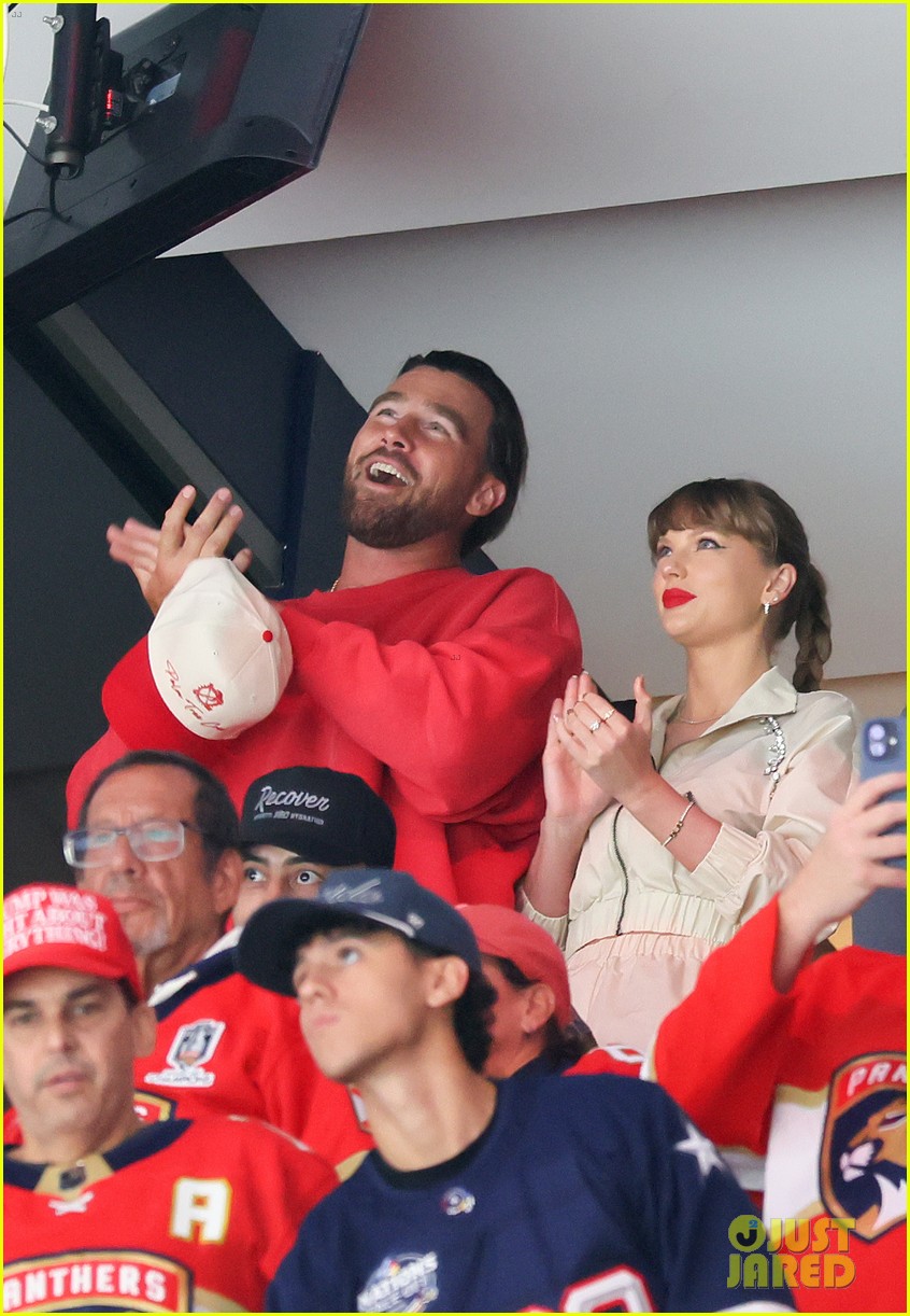 Taylor Swift & Travis Kelce Cheer On Florida Panthers at NHL Stanley