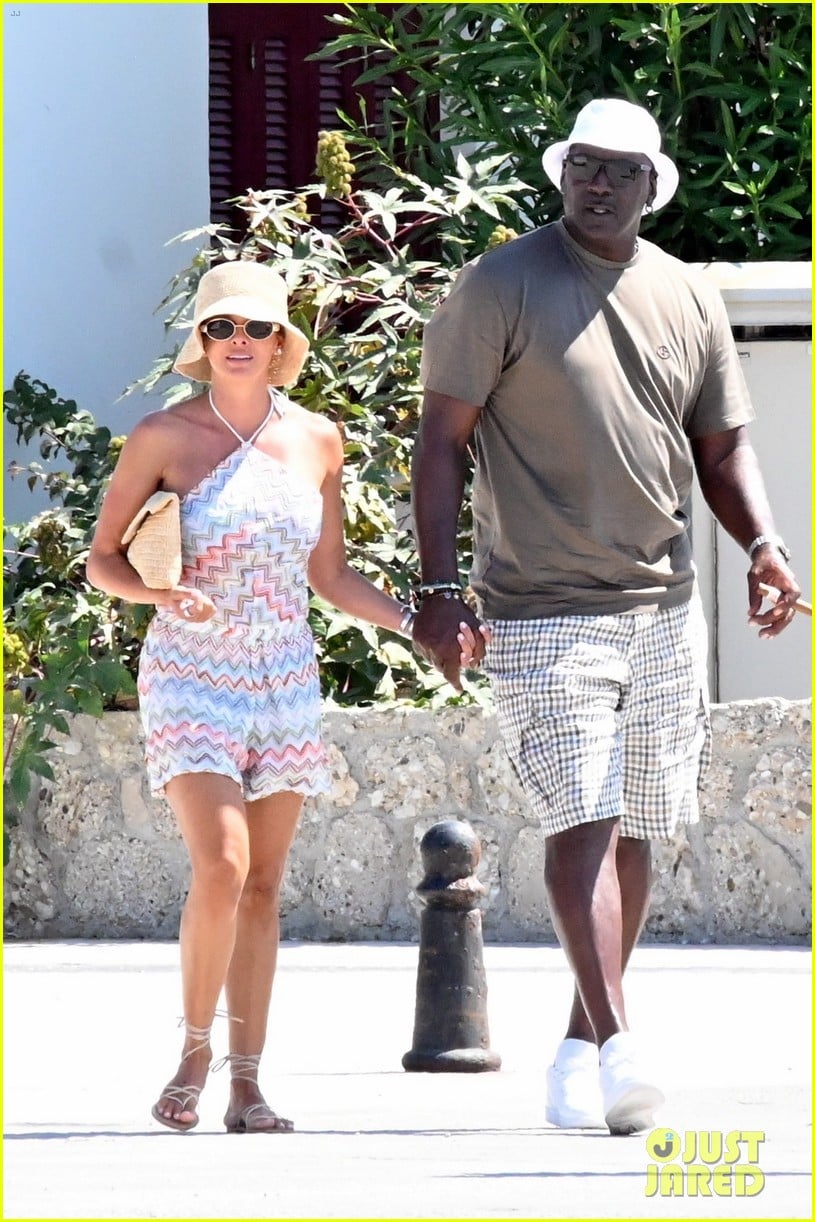 Michael Jordan & Wife Yvette Prieto Hold Hands on Vacation in Greece