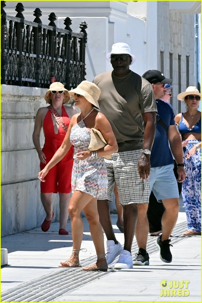 Michael Jordan & Wife Yvette Prieto Hold Hands on Vacation in Greece