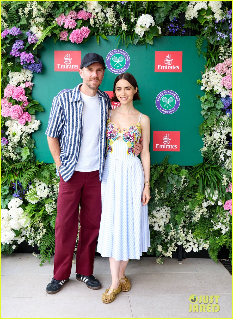 Lily Collins Takes 'Emily in Paris' Filming Break for Wimbledon Date(01)