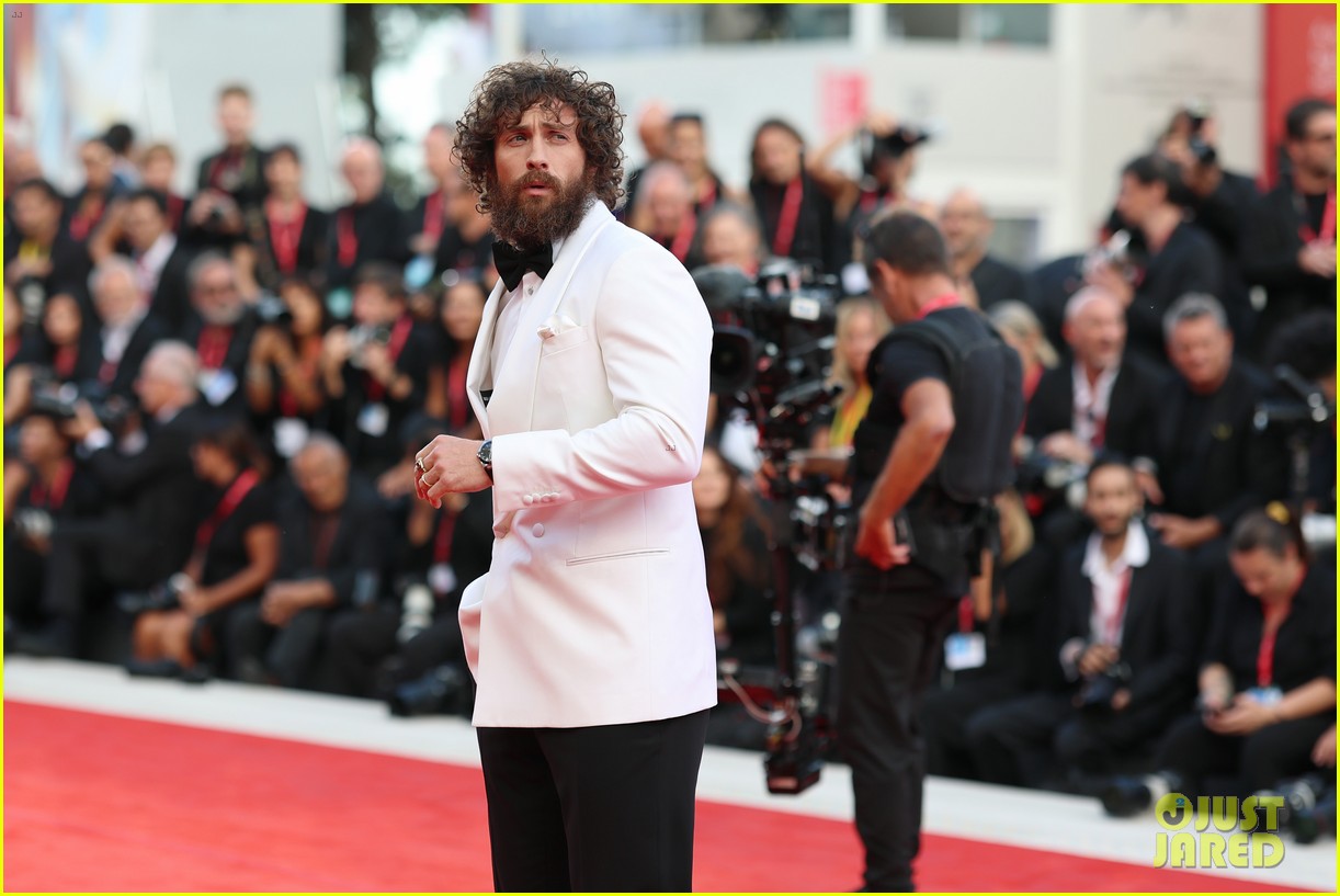 Aaron Taylor-Johnson Shows Off Shaggy Look at Venice 'Frankenstein