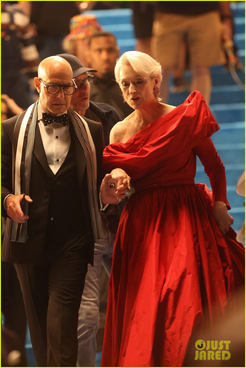 Meryl Streep & Stanley Tucci Film Met Gala Scenes for 'The Devil Wears