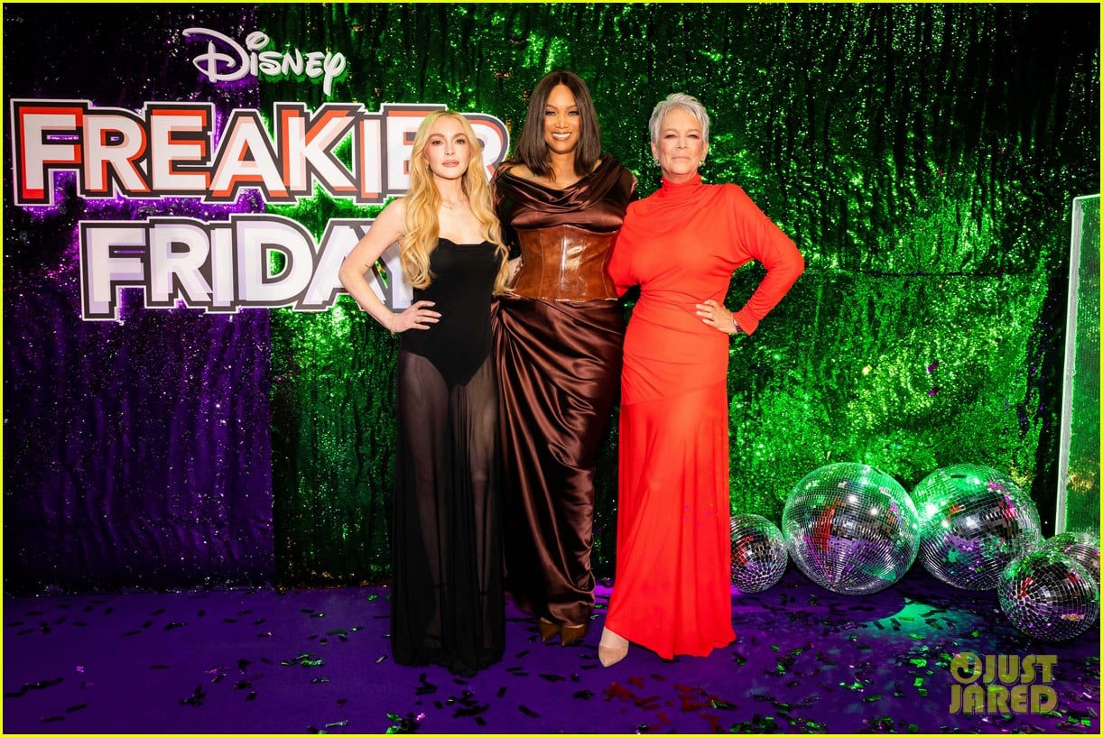 Tyra Banks Reunites with Lindsay Lohan at 'Freakier Friday' Premiere in
