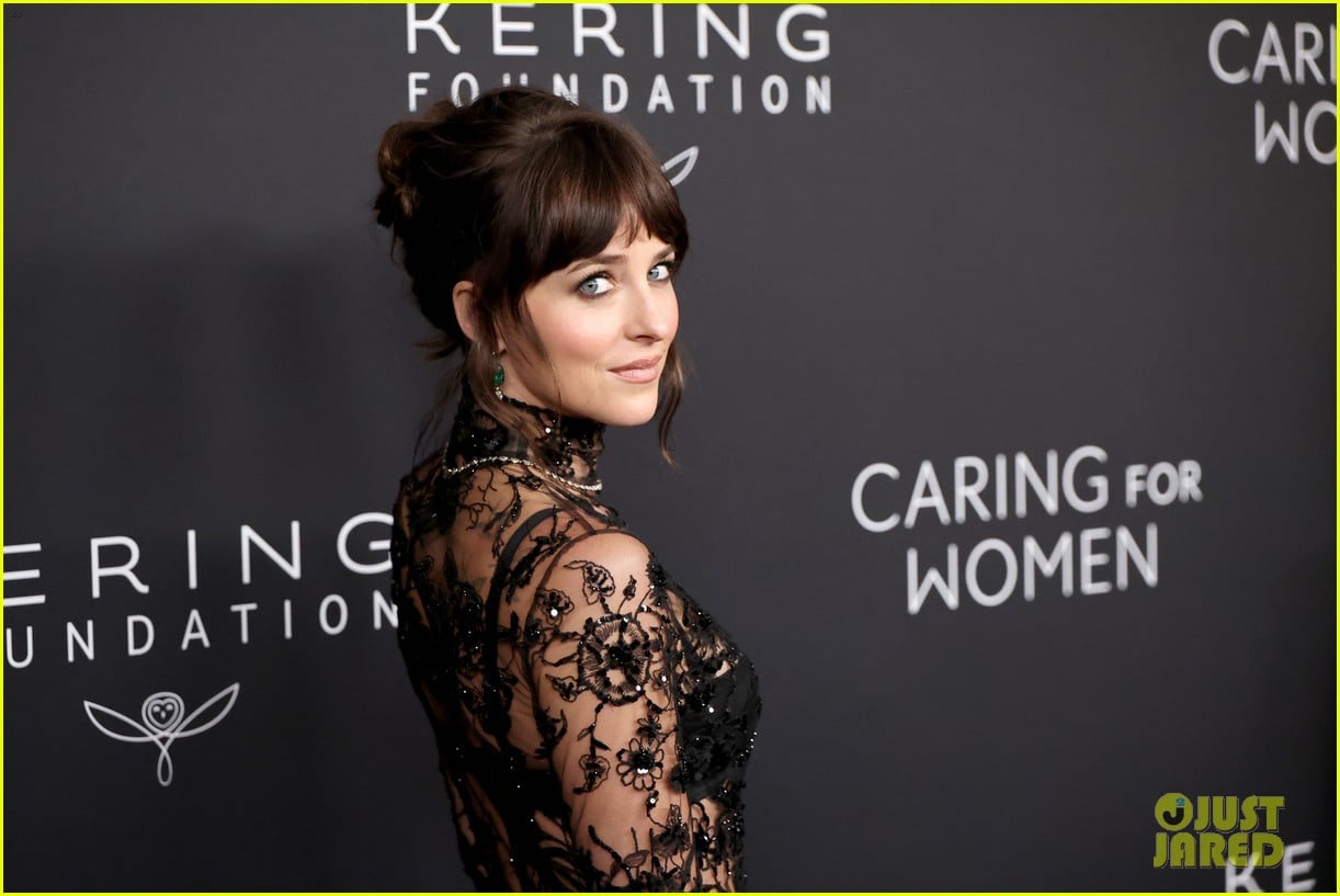 Dakota Johnson Wears Fully SeeThrough Dress for Kering Event During
